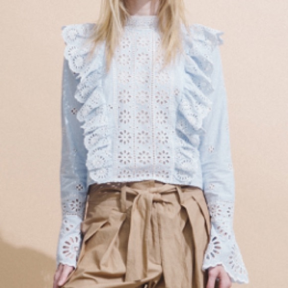 Sea New York exploded eyelet ruffle top - Picture 2 of 8